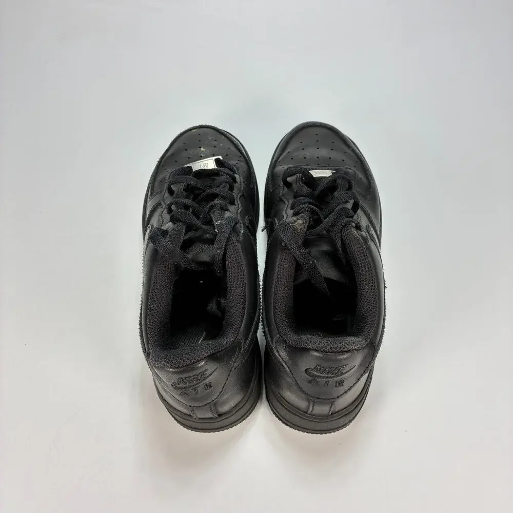 Nike Air Force 1 Low Black Athletic Basketball Shoes 314192-009 Youth Size 4Y